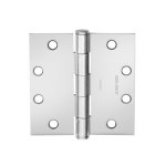 McKinney T2714 Standard Steel Hinge, 5 Knuckles, 4-1/2" x 4-1/2", Satin Chrome 26D - Quick Ship