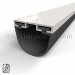Zero #452A Garage & Overhead Door Bottom, Aluminum Track with 1.25" Neoprene