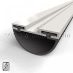 Zero #72A Garage & Overhead Door Seal, Aluminum Track with 1.063" Neoprene