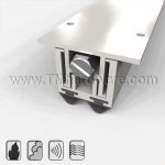 Pemko #420 Automatic Door Bottom, Mortised for Metal Door with PemkoPrene® Rubber Seal, 32" Length, Mill Aluminum Finish