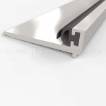 Zero #267 Rabbeted Threshold Stop, Aluminum with Neoprene Gasket, 2.155" Wide