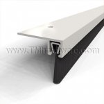 Zero #8149AA Door Sweep, Mortised Aluminum Casing with .625" Nylon Brush