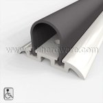 Barzen #TRS10 Shower Threshold, 1.75" Wide 1" Height, Wheelchair Accessible with Neoprene Seal, Custom Size