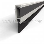 Zero #8879AA-MS Meeting Stile, Aluminum with Cover and .375" Brush Seal