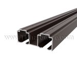 Dual Sliding Door Track for Bypass Doors in Aluminum