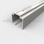 PC Henderson #280C Aluminum Single Box Track for Sliding Doors, 200 LB Doors