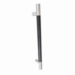 Trimco Black Anodized Grip Pull with Straight Standoff and Angled Ends