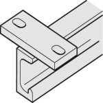 Hafele Hawa Super, Ceiling-mounted Upper Track, with Mounting Flanges