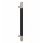 Trimco Black Anodized Grip Pull with Straight Standoff and Radius Ends