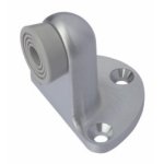 Rockwood 481H High Heavy Duty Cast Brass Floor Mounted Door Stop, 2-1/4" Height, Satin Chrome Finish - QuickShip