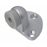 Rockwood 481 Heavy Duty Cast Brass Floor Mounted Door Stop, 1-5/8" Height, Satin Chrome Finish - QuickShip