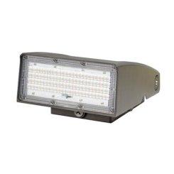 Topaz WPA-75W-PCTS-BZ-PC Economy LED Slim Adjustable Wall Pack, 75W, Power & CCT Selectable, Bronze finish