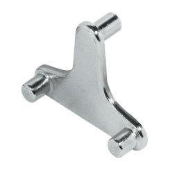 Hafele Ex-Cellent H, Shelf Support for 13/64" (5 mm) Diameter Hole, Zinc alloy, Nickel Plated