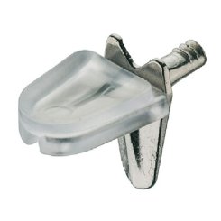 Hafele Shelf Support, with Transparent Rubber Pad, 75kg, Zinc, Nickel Plated