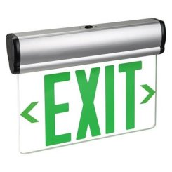 Topaz ESEL/SFS/CL/B LED Indoor Luminaries Exit & Emergency Lighting, Clear Edge Lit Exit Sign, Red Font