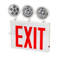 Topaz ESC/LED/RW LED Exit Sign and Emergency Light Combo, NYC Approved, 2 Heads