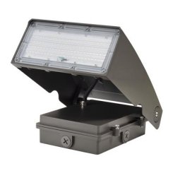 Topaz WPA-75W-PCTS-BZ-PC Economy LED Slim Adjustable Wall Pack, 75W, Power & CCT Selectable, Bronze finish