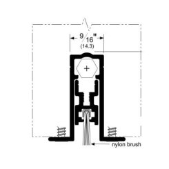 Mortised Automatic Door Bottom with Nylon Brush Seal
