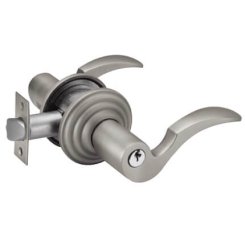 Emtek Key In Lever Regular Rosette with Cortina Lever, Entry Function US4