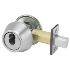 Accentra B-D112 Single Cylinder Deadbolt with Thumbturn, SFIC Less Core, Grade 1, Satin Chrome Finish