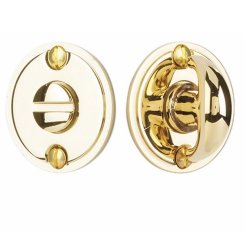 Emtek #828TP Classic Thumbturn Privacy Bolt, Polished Brass - Lifetime (US3) Finish