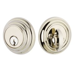 Emtek 8455 Low Profile Brass Deadbolt, Single or Double Cylinder