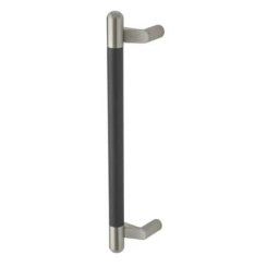 Rockwood RM1430 NoirMet- Small Pulls, Offset, Black Aluminum Grip, Flat Ends