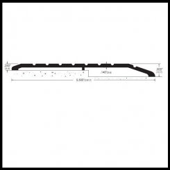 Zero #102 Transitional Threshold, 5.5" (W) Aluminum, .25" Offset