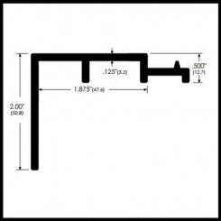 Zero #107B Custom Threshold, Bulkhead Component, Bronze, 1.875" Width, 2" Riser