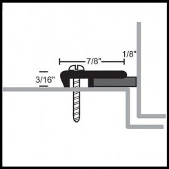 NGP 134N Door Gasket, .875" Aluminum Casing with .125" Neoprene Sponge Seal