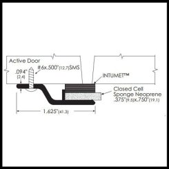 Meeting Stile with .375" Sponge Neoprene and Fire Stop Seal