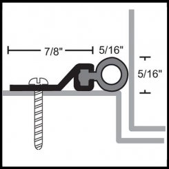 NGP 161S Door Gasket, .07 Military Grade Aluminum Casing with .3125" Silicone Bulb Seal
