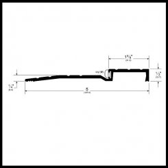 Pemko #2005BVT Latching Panic Exit Threshold, 5" Bronze with Rubber Seal, .25" H