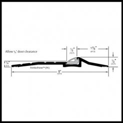 Pemko #2010 Acoustical Threshold in Aluminum Finish