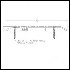 Pemko #252x5_FG Utility Threshold, 7.125" Aluminum or Bronze with Thermal Break, .5" (H)