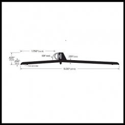 Zero #265 Latching Panic Exit Threshold, 5" Aluminum with Neoprene Gasket, Low Profile, .625" H