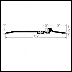 Pemko #273x224FG Latching Panic Exit Threshold, 5.3" Aluminum with Thermal Break and Seal, .5" H