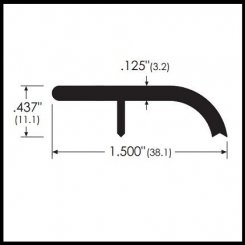 Zero #304 Interlocking Threshold Cap or Half Threshold, 1.5" Aluminum with .437" Height