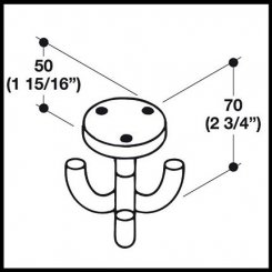Hafele HEWI, Triple Rotating Ceiling Hook