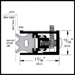 Pemko #350 Door Gasket, Aluminum with Choice of Adjustable Seals, Heavy Duty