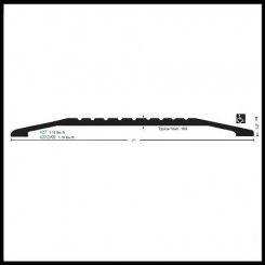 NGP 427 Utility Threshold, 7" Aluminum or Brass, .5" Height