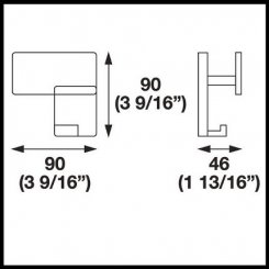Hafele Wardrobe Hook, Lago di Como Collection