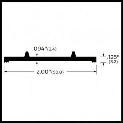 Zero #469 Custom Threshold, Connector Component, Aluminum, .125" Height