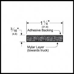 Pemko #P480 Weatherstripping Tape, Mylar Backed Self-Adhesive Sponge Vinyl Camper Tape, 30 Ft. Roll