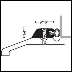 NGP 4 Threshold Stop Strips, Aluminum with Choice of Seals, .25" Height