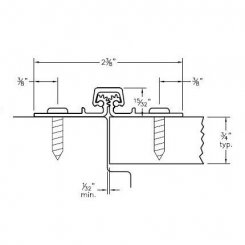 Roton 500-220 Continuous Hinge, Full Surface Low Weight Door