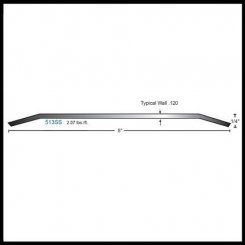NGP 513SS Utility Threshold, 5" Stainless Steel, .25" Height