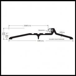 Zero #560 Latching Panic Exit Threshold, 5" W Aluminum Neoprene Gasket, .875" H