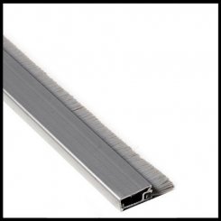 NGP 672 Door Sweep, .6875" Aluminum with Snap-On Cover and .4375" Nylon Brush