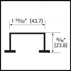 Hettich TopLine Grant 72-223 Sliding Hardware and Track, 1-3/8" Bypass Doors, 150 Lbs